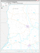 St. Helena Wall Map Premium Style